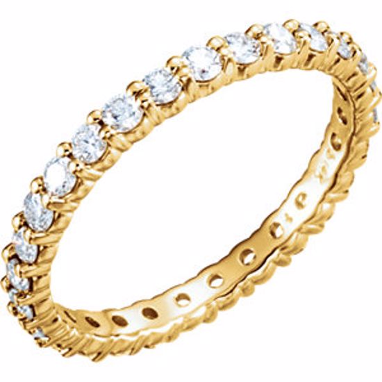 121935:181:P 18kt Yellow 7/8 CTW Diamond Eternity Band Size 7