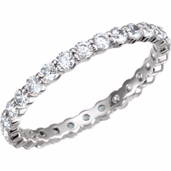 121935:183:P 14kt White 7/8 CTW Diamond Eternity Band Size 7