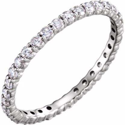 121939:251:P 14kt White 3/4 CTW Diamond Eternity Band Size 7.5