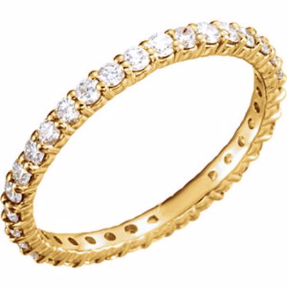 121939:257:P 14kt Yellow 5/8 CTW Diamond Eternity Band Size 5.5