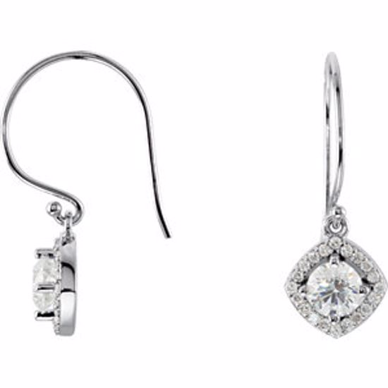 69709:1030:P 14kt White 1 1/3 CTW Diamond Earrings