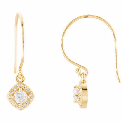 69709:106:P 14kt Yellow 3/8 CTW Diamond Earrings