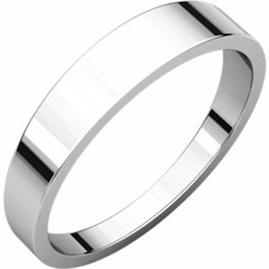 FT11:201:P Sterling Silver 4mm Flat Tapered Band