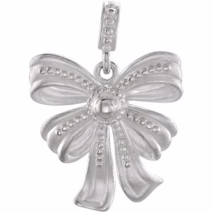 85368:103:P Sterling Silver Bow Design Pendant