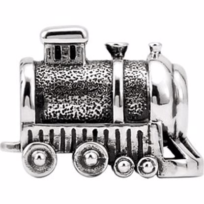 28478:101:P Sterling Silver 14x10.3mm Train Bead