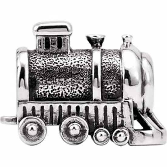 28478:101:P Sterling Silver 14x10.3mm Train Bead