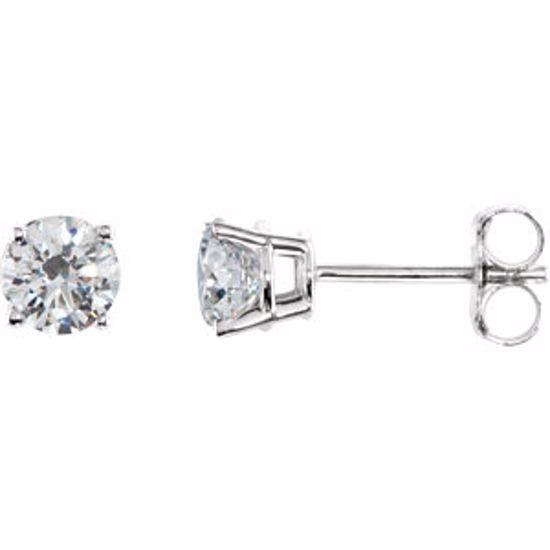 1874:60008:P 14kt White 3/4 CTW Diamond Earrings