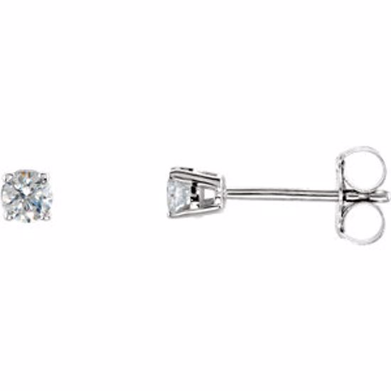 1874:60001:P 14kt White 1/5 CTW Diamond Earrings