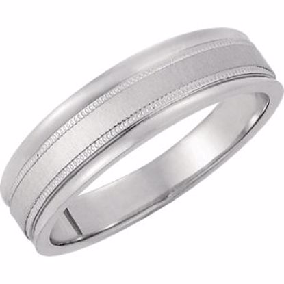 5629:101:P 10kt White 6mm Tapered Band 