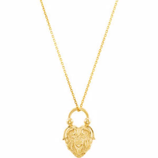 85328:104:P Vintage-Style Heart Necklace or Pendant