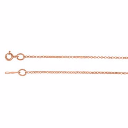 CH439:205:P 14kt Rose 1.5mm Solid Rolo 20" Chain