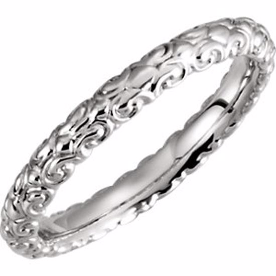 121974:115:P Platinum Sculptural-style Band Size 7