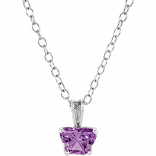 190041:14100:P 14kt White June Birthstone 14" Necklace