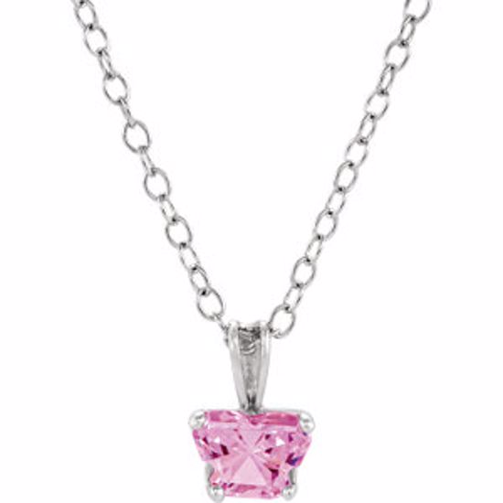 190041:14500:P 14kt White October Birthstone 14" Necklace