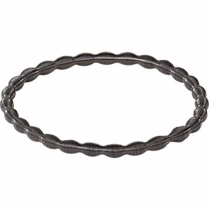 G935:104:P Stainless Steel Gun Powder  7.5" Stretch Bracelet