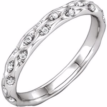 121962:109:P 14kt White 1/5 CTW Diamond Sculptural Eternity Band Size 7