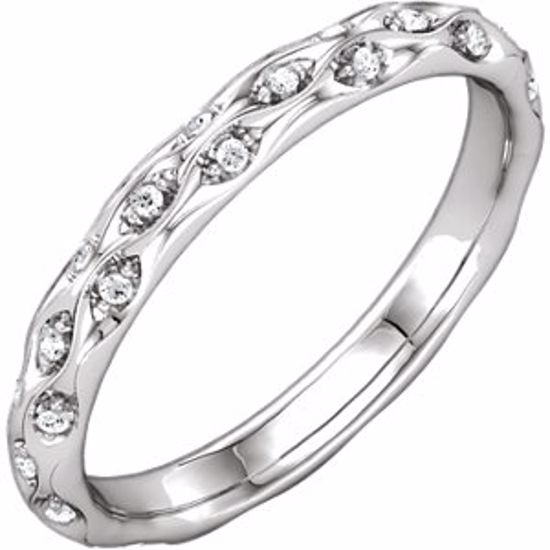 121962:112:P Platinum 1/5 CTW Diamond Sculptural Eternity Band Size 7