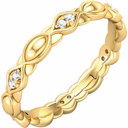 121954:203:P 18kt Yellow 7/8 CTW Diamond Sculptural Eternity Band Size 7