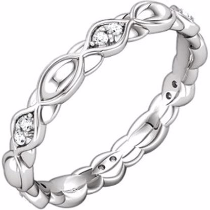 121954:205:P Platinum 1/8 CTW Diamond Sculptural Eternity Band Size 7