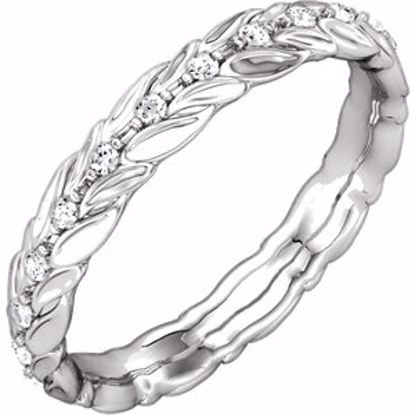 121970:201:P 14kt White 1/5 CTW Diamond Sculptural Eternity Band Size 7