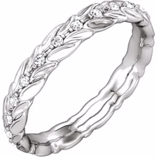 121970:201:P 14kt White 1/5 CTW Diamond Sculptural Eternity Band Size 7