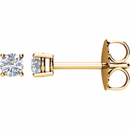 1874:60016:P 14kt Yellow 1/5 CTW Diamond Earrings