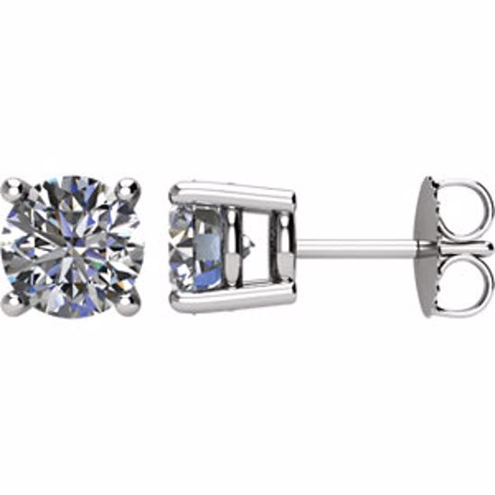 1874:60015:P 14kt White 2 CTW Diamond Earrings