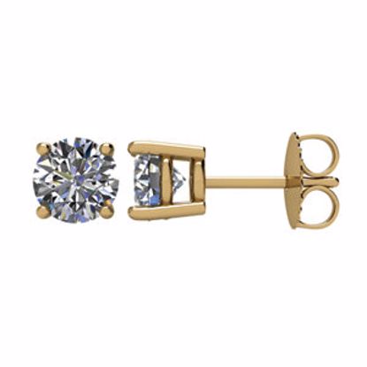 1874:60029:P 14kt Yellow 1 1/2 CTW Diamond Earrings