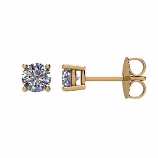 1874:60025:P 14kt Yellow 3/4 CTW Diamond Earrings