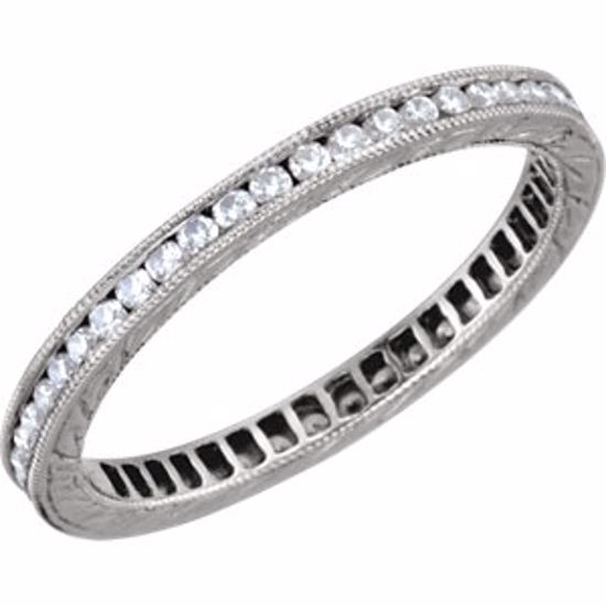 69812:101:P 14kt White 1/2 CTW Diamond Eternity Band Size 7