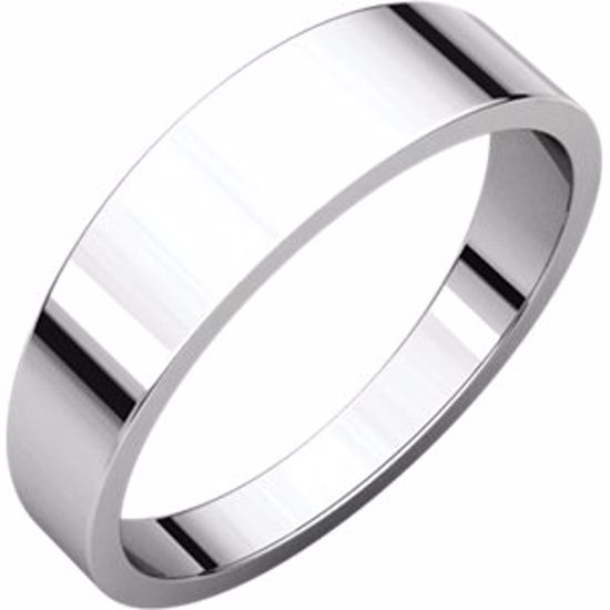 FT11:202:P 10kt White 5mm Flat Tapered Wedding Band