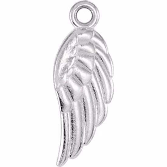 R45320:1003:P Sterling Silver Angel Wing Charm