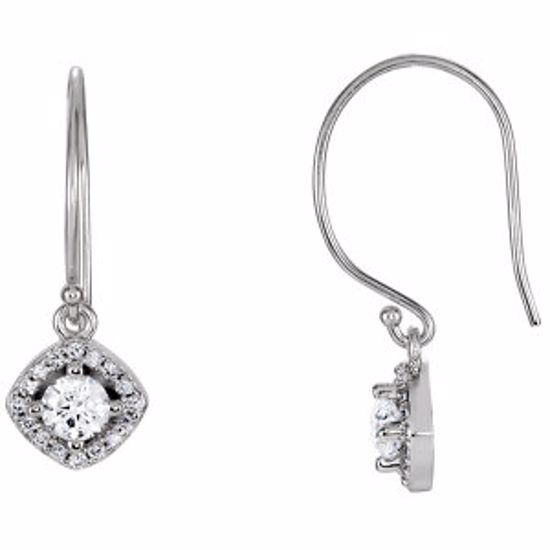 69709:101:P 14kt White 5/8 CTW Diamond Earrings