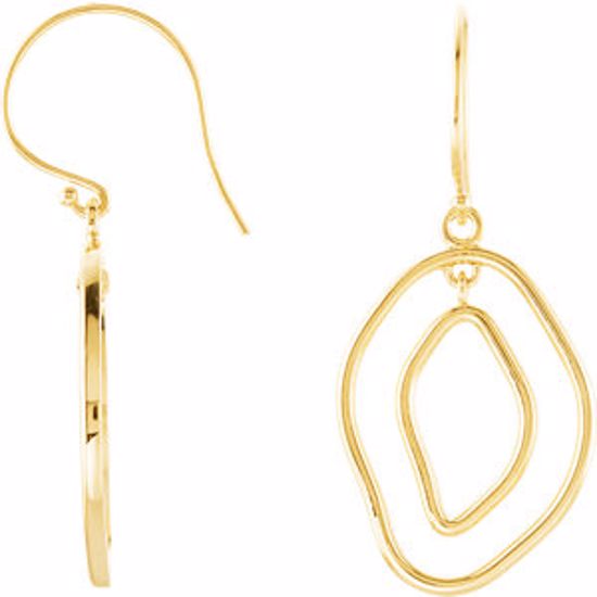 85312:206:P 14kt Yellow Open Silhouette Earrings