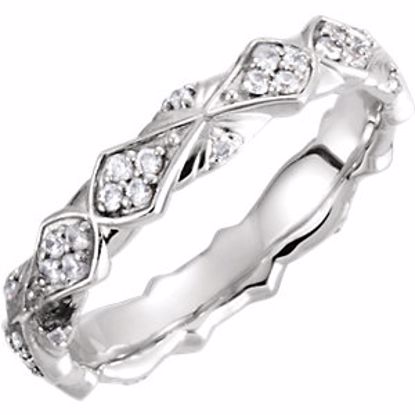 121965:211:P 14kt White 1/3 CTW Diamond Sculptural-Inspired Eternity Band Size 6