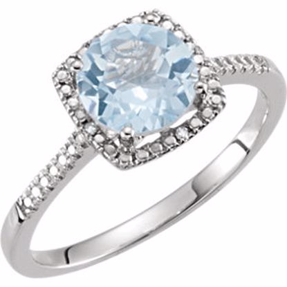 69940:218:P Sterling Silver Sky Blue Topaz & .01 CTW Diamond Ring