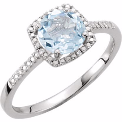 69940:219:P Sterling Silver Sky Blue Topaz & .01 CTW Diamond Ring