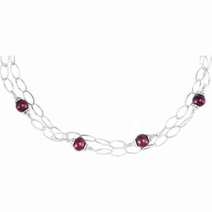 69973:101:P Sterling Silver Freshwater Cultured Pearl 38" Necklace