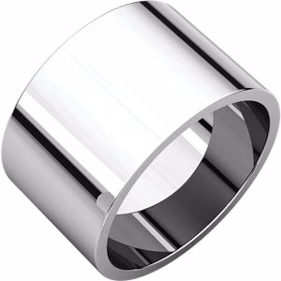 F8:907:P 10kt White 12mm Flat Band