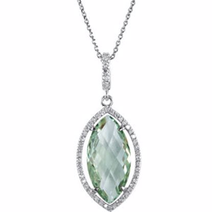 85494:60002:P Sterling Silver Halo-Styled Marquise-Shaped Dangle Pendant or Necklace