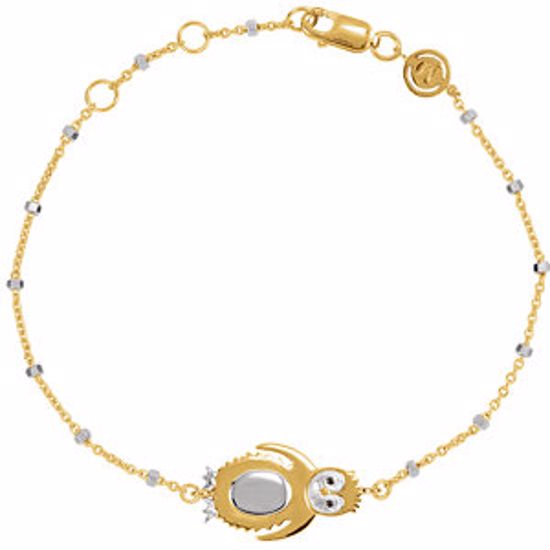 650001:606:P 18kt Yellow Vermeil Penguin 7.5" Bracelet for Loyalty