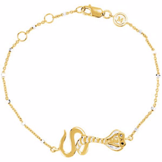 650001:608:P 18kt Yellow Vermeil Serpent 7.5" Bracelet for Temptation