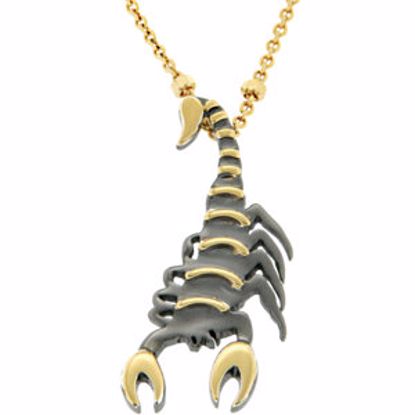 650678:1080:P 18kt Vermeil Scorpion 17" Necklace for Passion