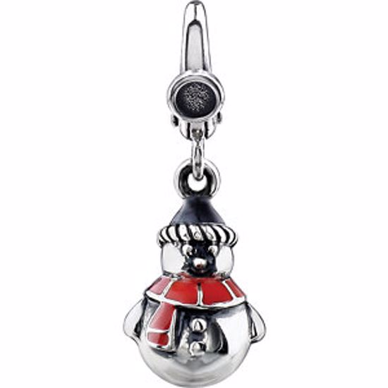 650097:101:P Snowman Charm with Enamel