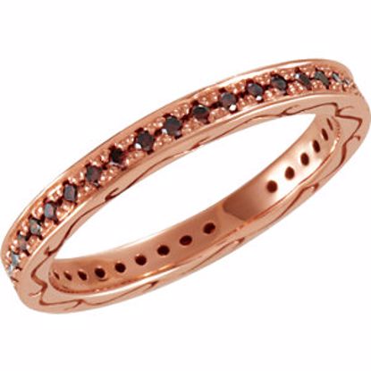 121581:6001:P 14kt Rose 3/8 CTW Red Diamond Eternity Band Size 7