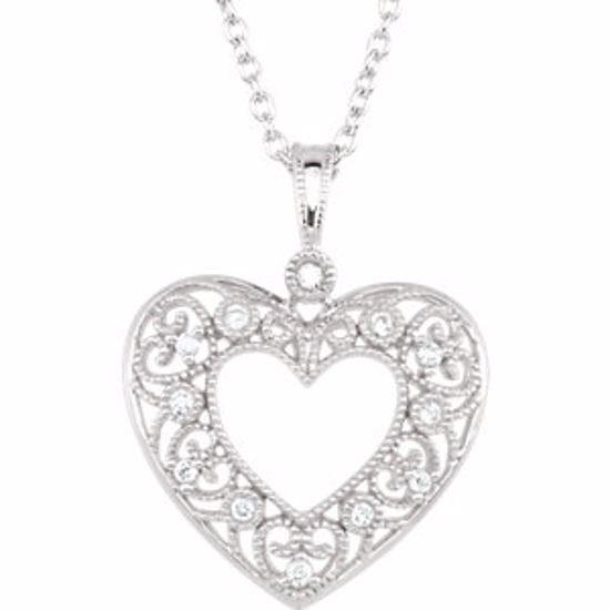 69954:100:P Diamond Heart Necklace