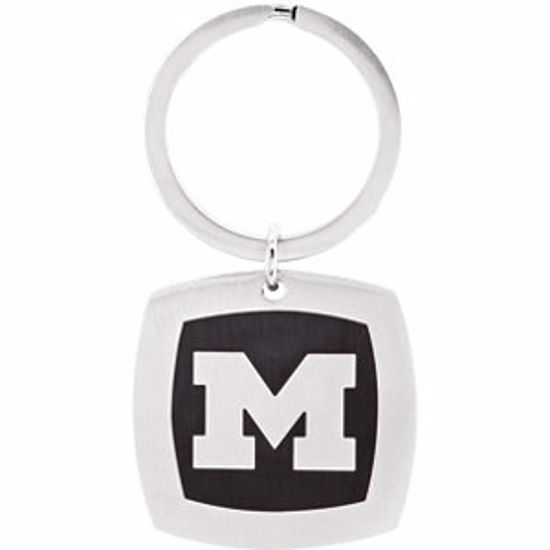 650523:119:P Michigan Wolverines Logo Stainless Steel Key Chain