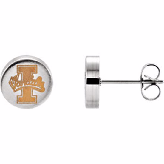 650505:125:P Idaho Vandals Logo Stainless Steel Stud Earrings