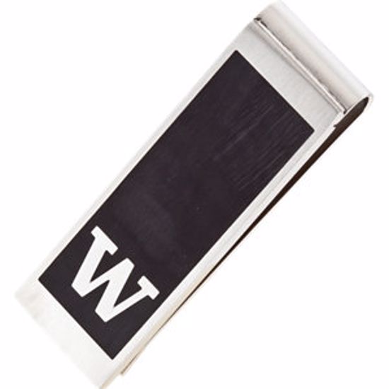 650593:117:P Washington Huskies Logo Stainless Steel Money Clip 