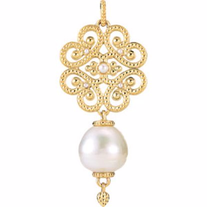 85512:101:P 14kt Yellow South Sea Cultured Pearl Pendant